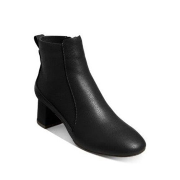 Jack Rogers Berkley Bootie Back Pull Tab Padded Block Heel Womens Black Size 7M - Picture 1 of 3